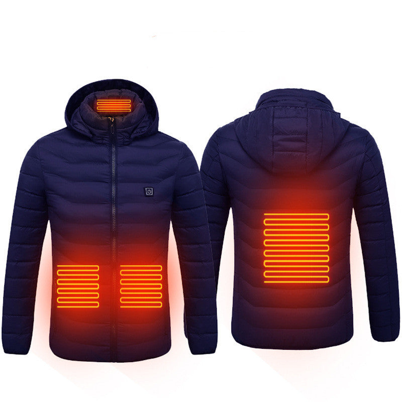 New Heated Jacket Coat USB Electric Jacket Cotton Coat Heater Thermal Clothing Heating Vest Men's Clothes Winter